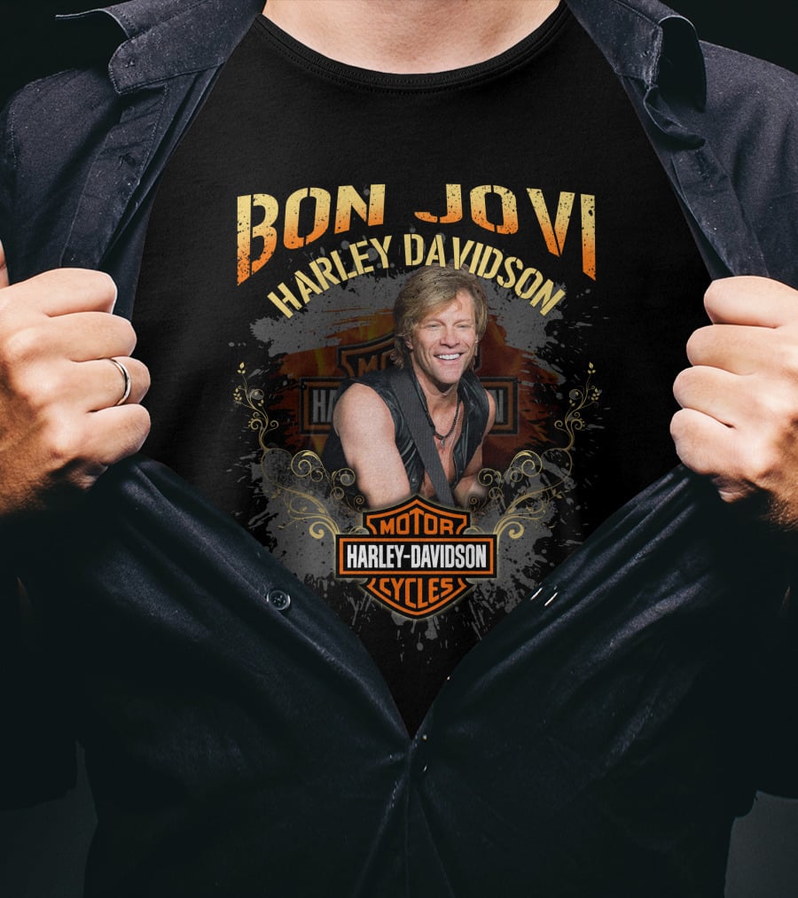 Bon Jovi Harley Davidson Motor Cycles T-Shirt