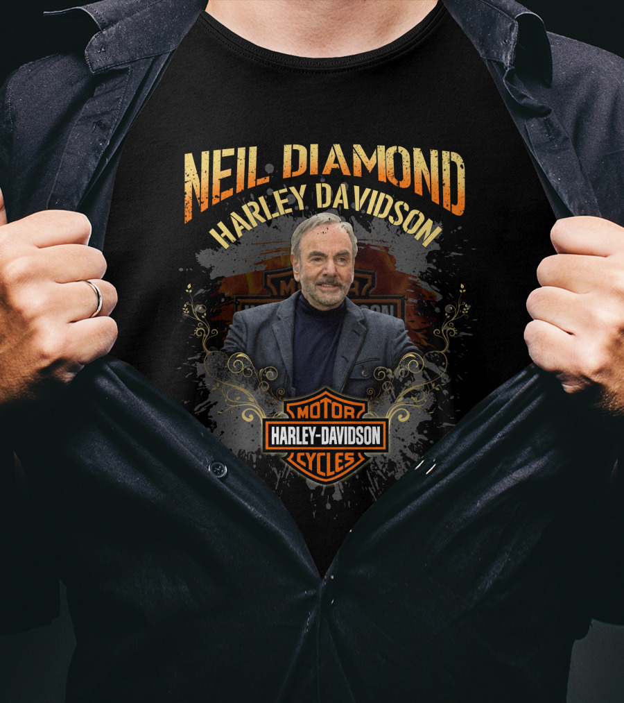 Neil Diamond Harley Davidson Motor Cycles T-Shirt