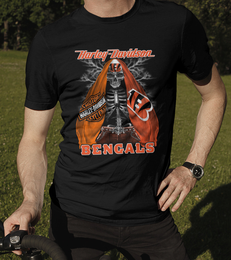 Harley Davidson Motorcycles Bengals Hd0903 Cincinnati T-Shirt