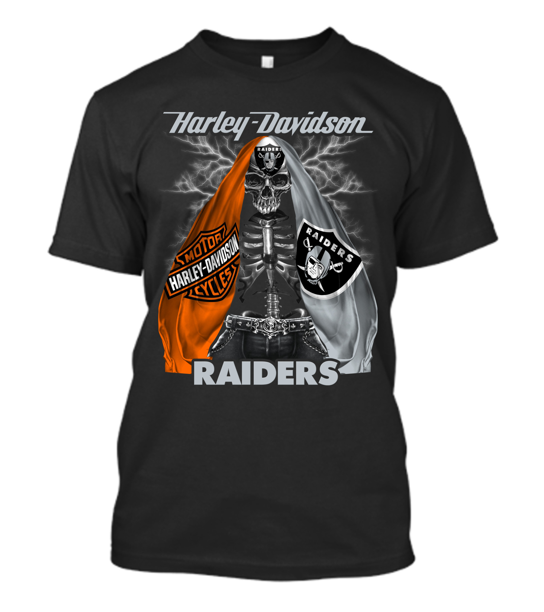 Harley Davidson Raiders Skeleton Hd0903 Las Vegas Raiders T-Shirt
