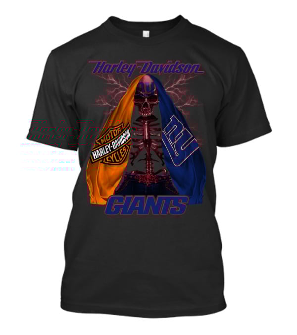 Harley Davidson New York Giants Motorcycles Hd0903 T-Shirt