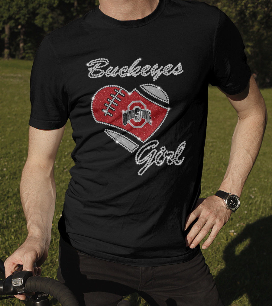 Ohio State Buckeyes Heart Football Buckeyes Girl Shirt T-Shirt