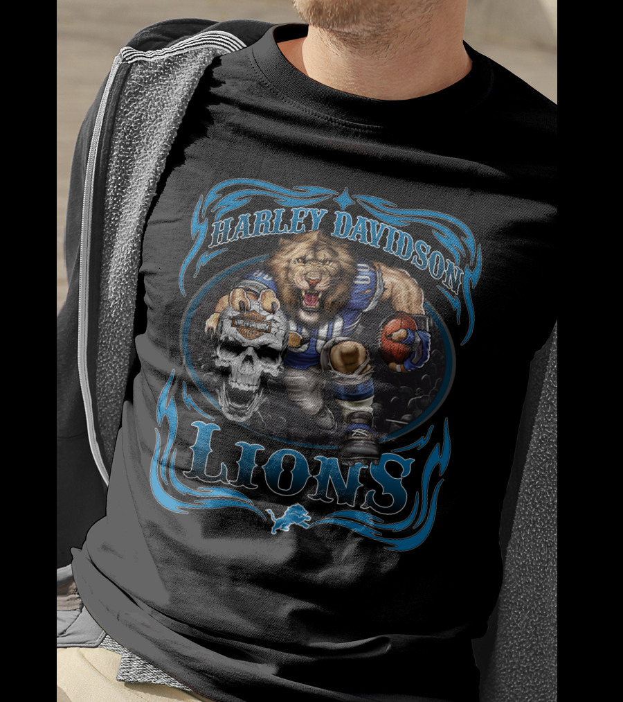 Harley Davidson Detroit Lions T-Shirt