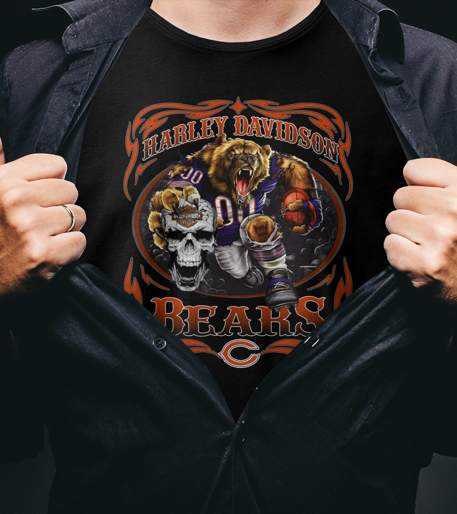 Harley Davidson Chicago Bears T-Shirt