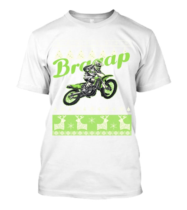 Braap Dirt Bike Motocross Reindeer T-Shirt