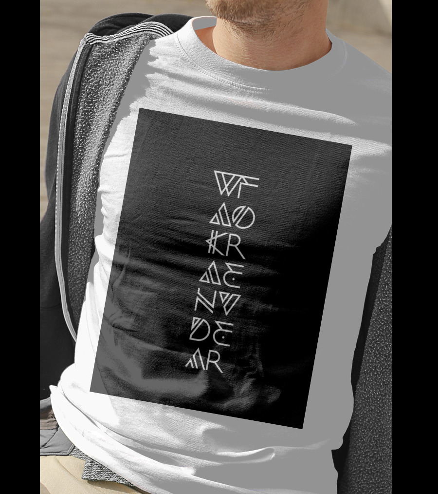 Wakanda Forever Vertical Tribal Text T-Shirt