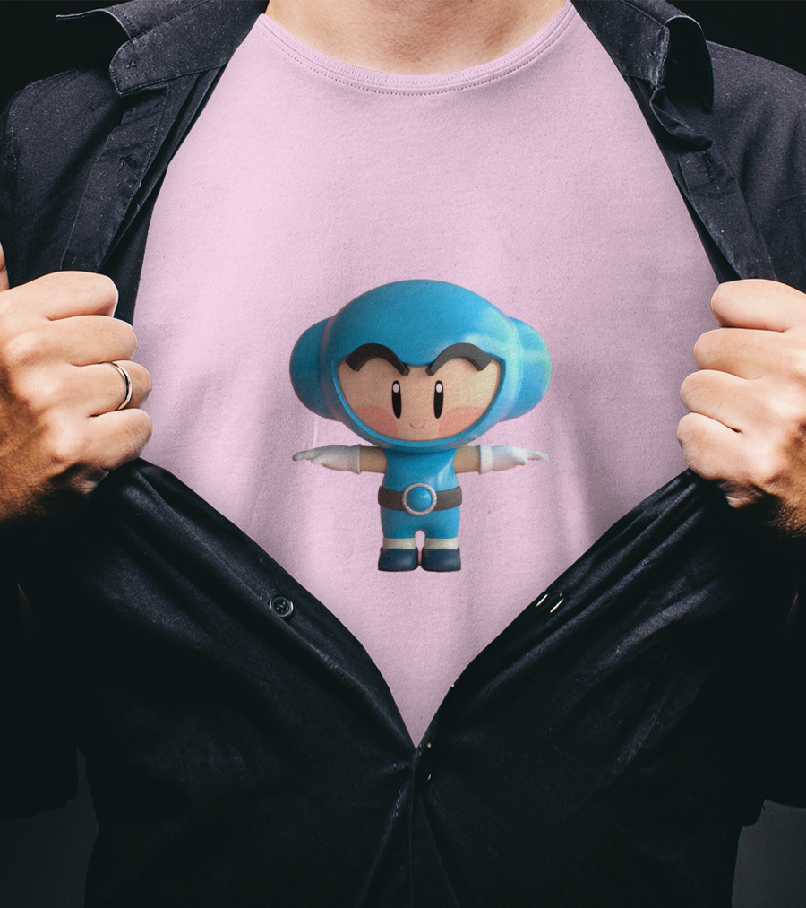 Crazy Arcade Dao Cute Character Blue T-Shirt