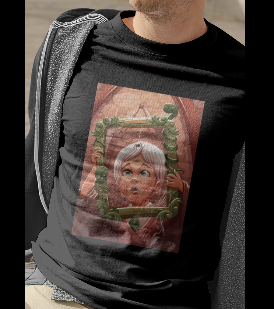 Draco Lucius Malfoy Holding Enchanted Green Frame In Brick Room T-Shirt