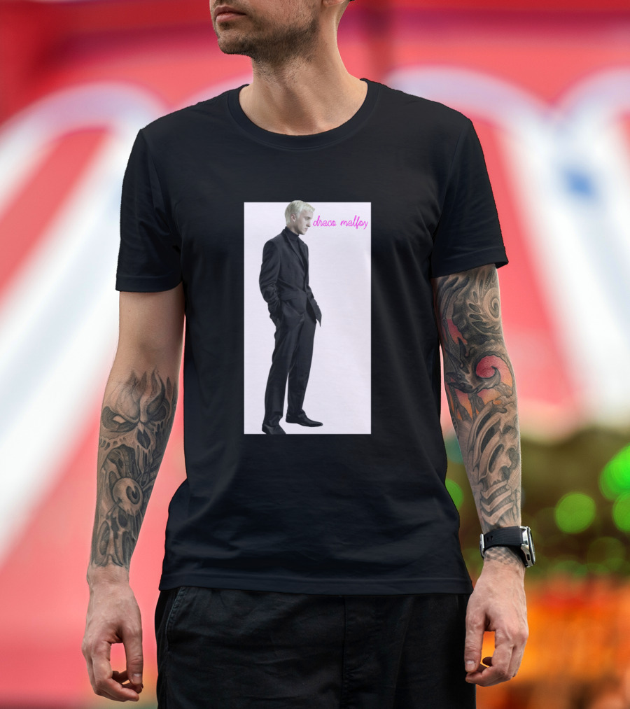 Draco Malfoy Fan Black Suit T-Shirt