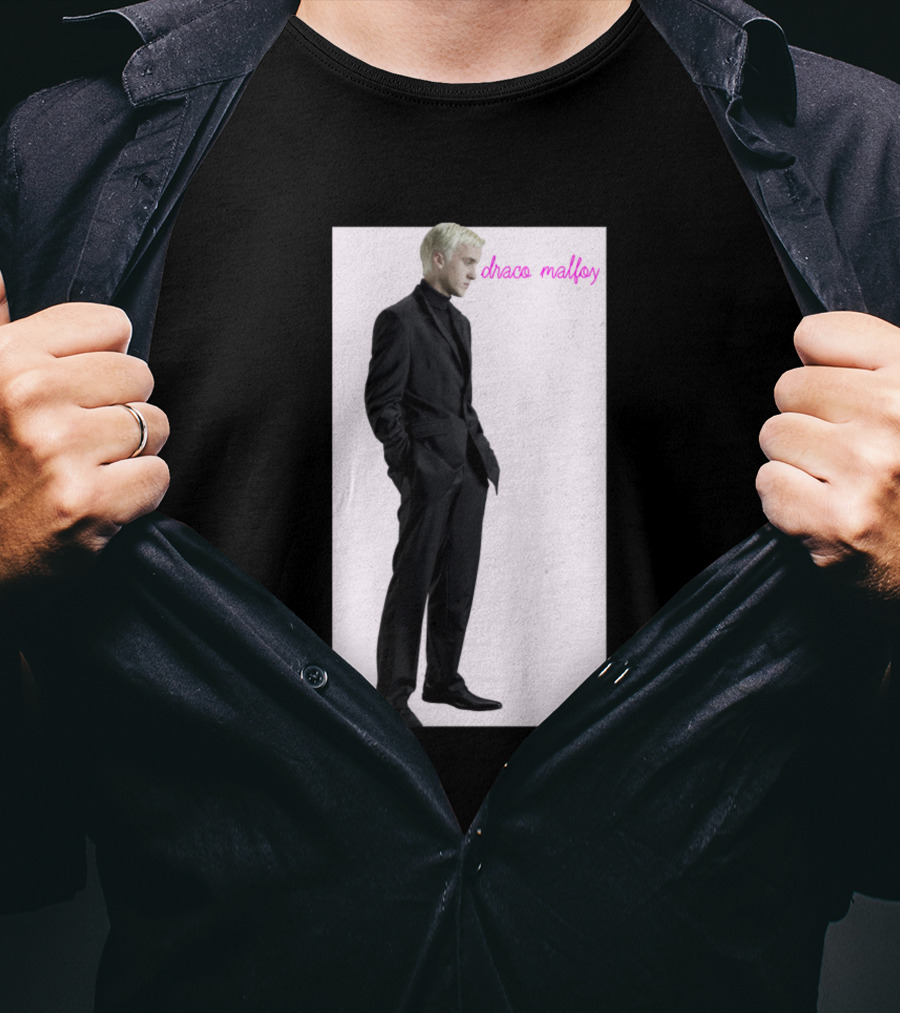 Draco Malfoy Fan Black Suit T-Shirt