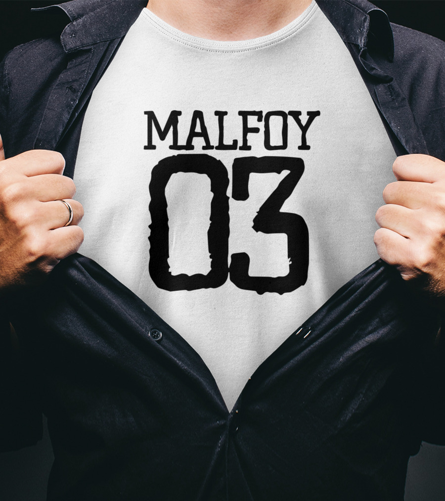 Malfoy 03 Fan Apparel Fandom Number T-Shirt