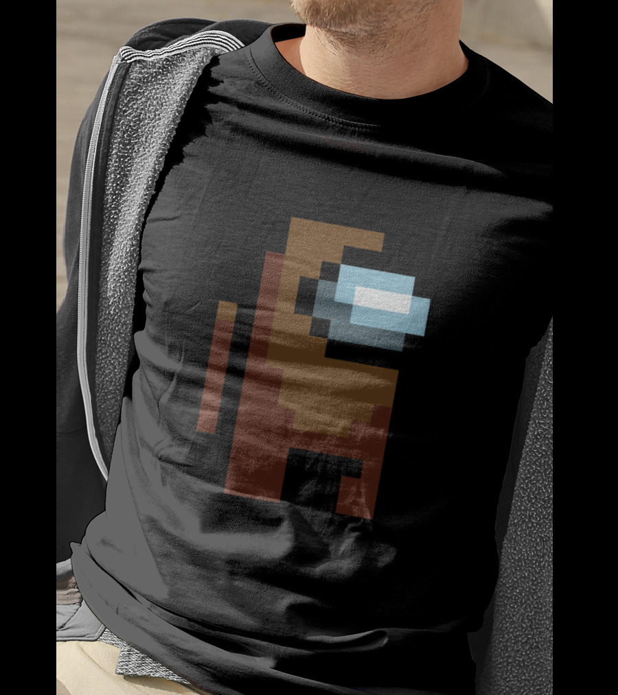 Among Us Crewmate Brown Pixel Character T-Shirt