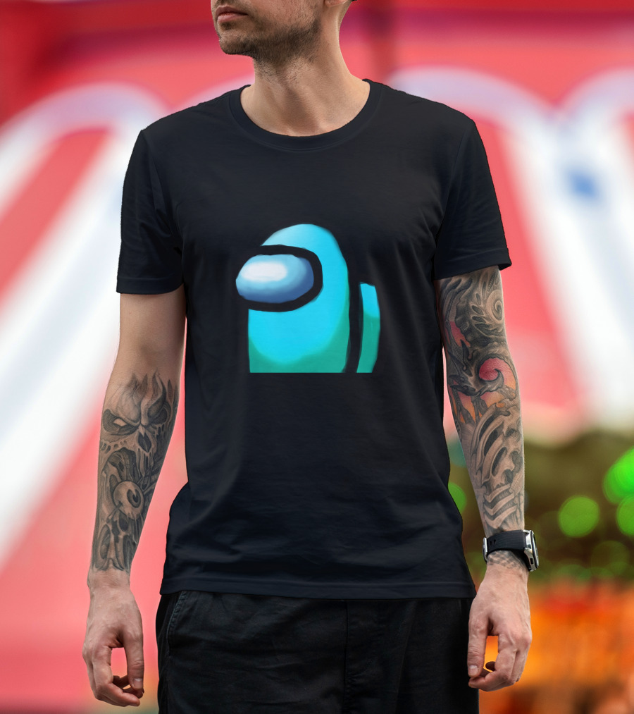 Among Us Crewmate Cyan Character T-Shirt