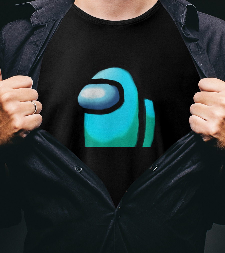 Among Us Crewmate Cyan Character T-Shirt