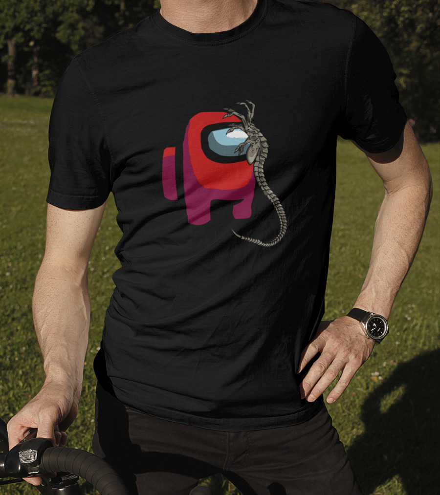 Among Us Facehugger Alien Crossover T-Shirt