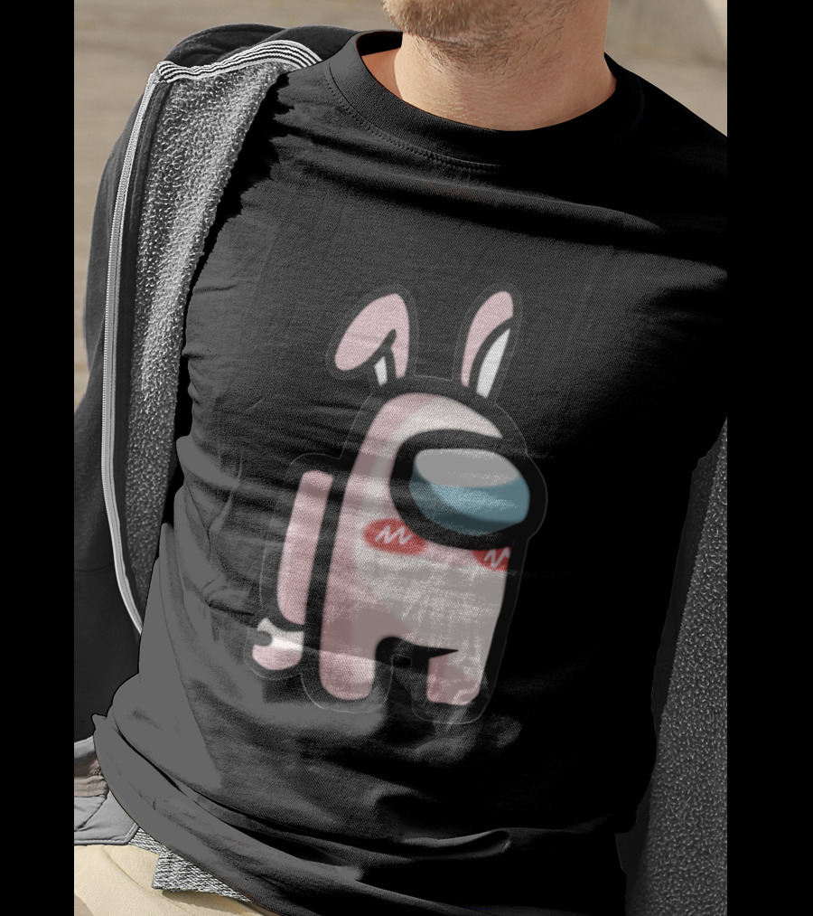 Among Us Bunny Costume Blush Fanart T-Shirt