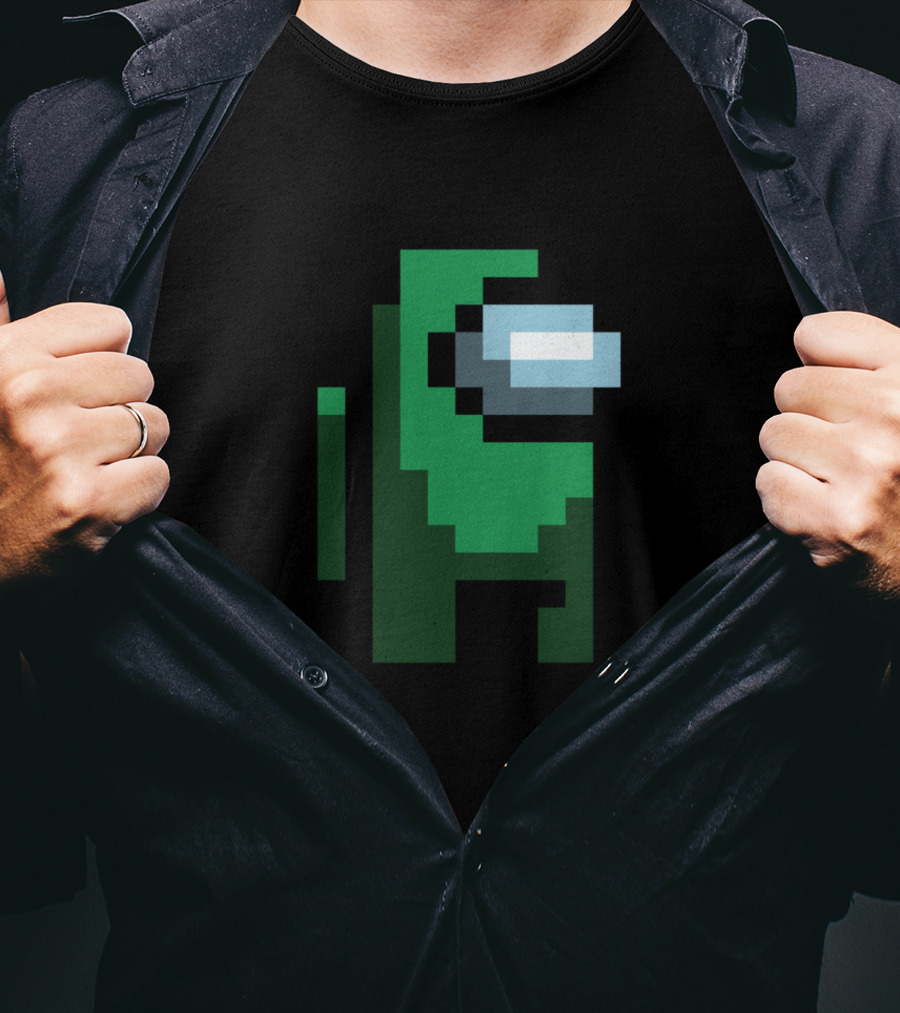 Among Us Fortegreen Crewmate Pixel T-Shirt