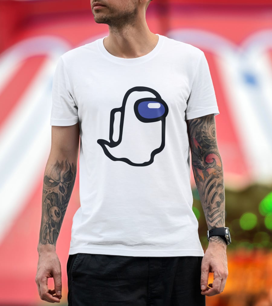 Among Us Ghost Character Minimalist T-Shirt