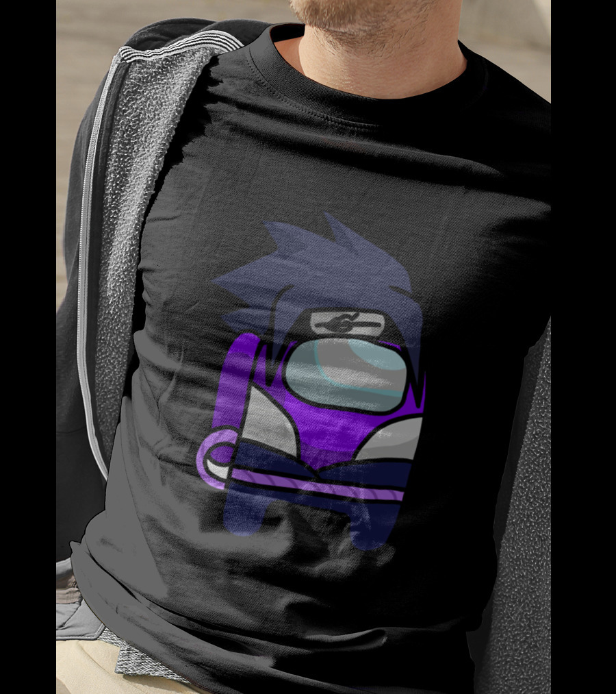 Among Us Ninja Sasuke Crossover Purple Crewmate Warrior T-Shirt