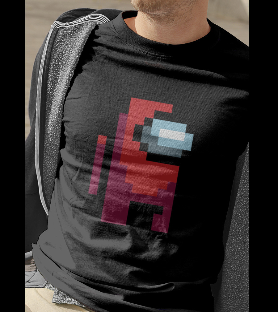 Among Us Red Crewmate Pixel T-Shirt