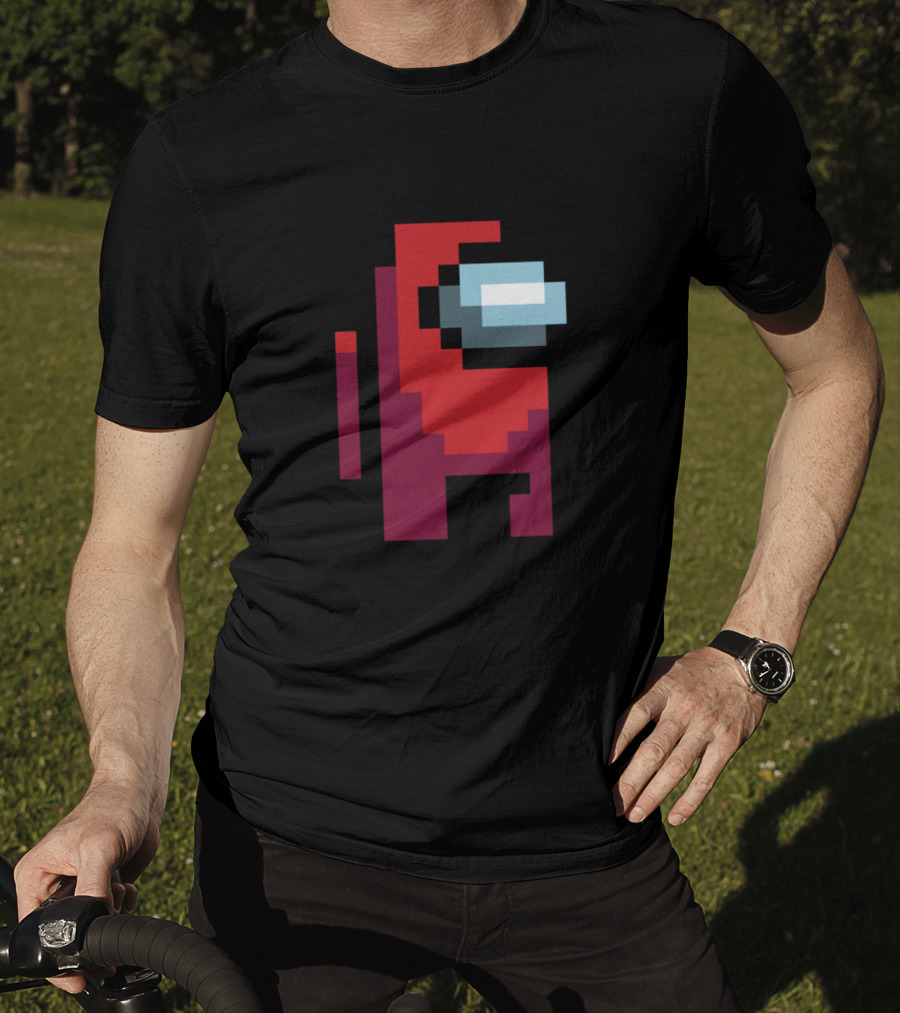 Among Us Red Crewmate Pixel T-Shirt