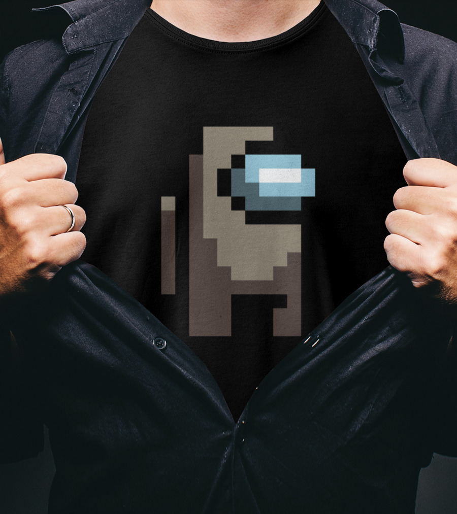 Among Us Game Character Tan Crewmate Pixel T-Shirt