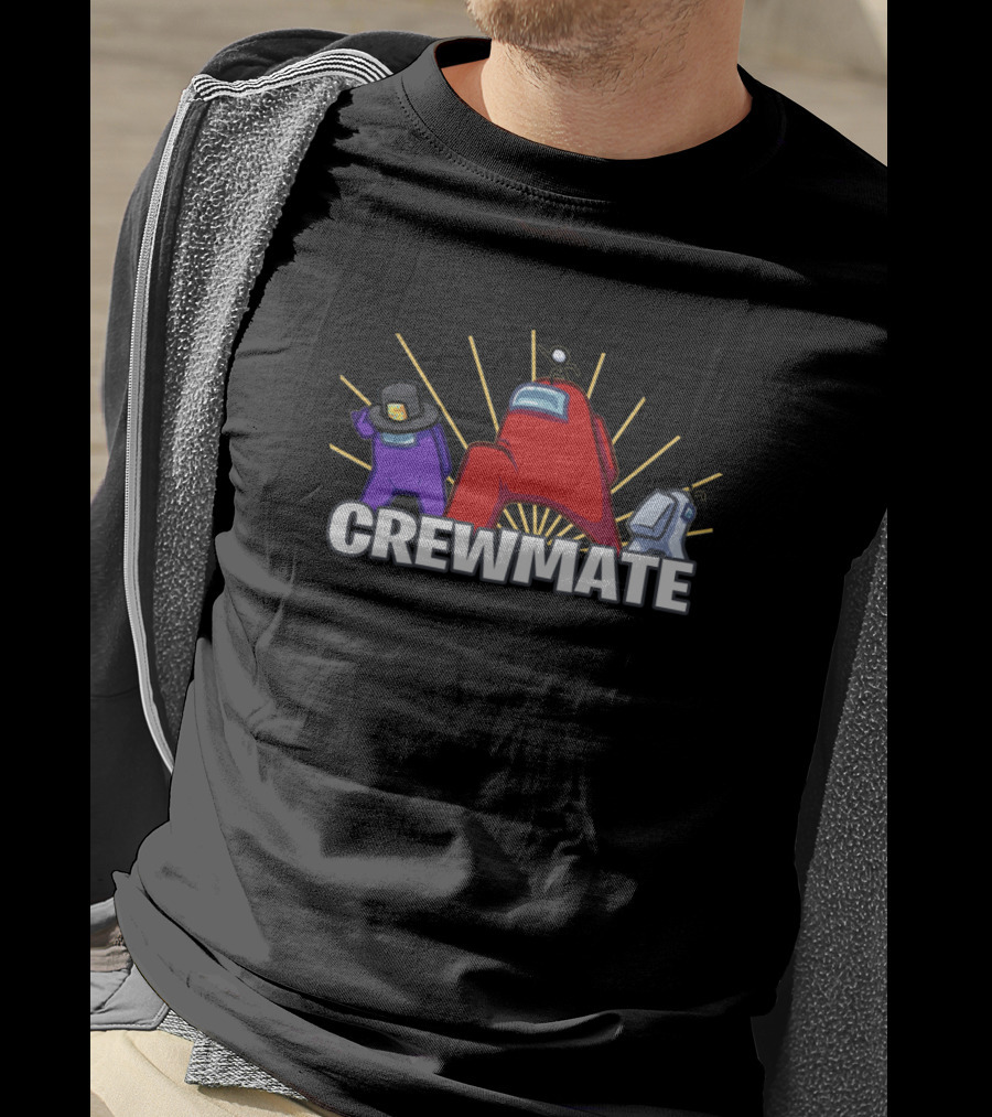 Crewmate Characters With Hats And Sunburst Among Us2uprx T-Shirt