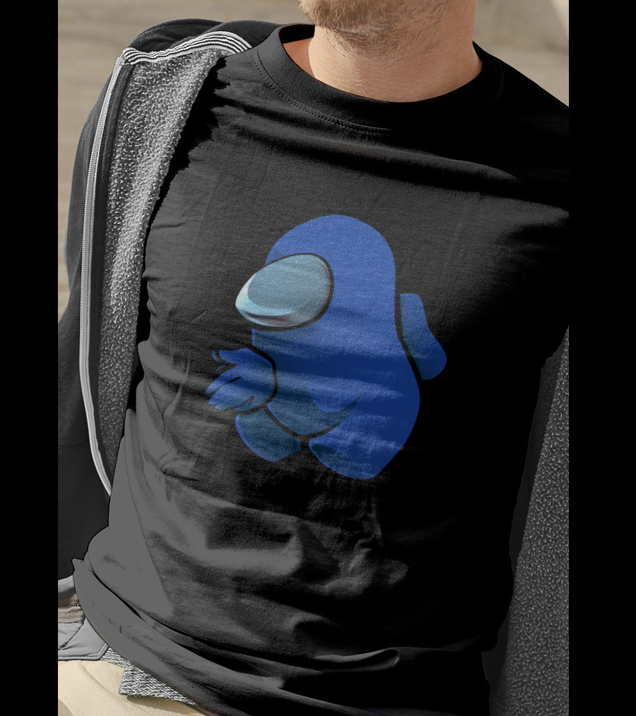 Sus Dark Blue Among Us Crewmate T-Shirt