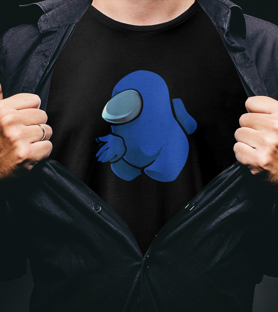 Sus Dark Blue Among Us Crewmate T-Shirt