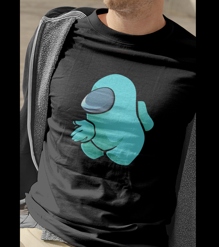 Sus Light Blue Crewmate Character T-Shirt