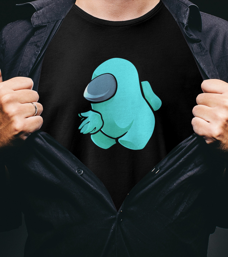 Sus Light Blue Crewmate Character T-Shirt