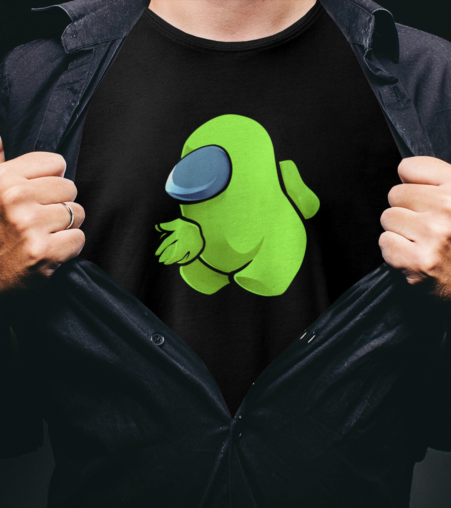 Sus Light Green Crewmate Character T-Shirt