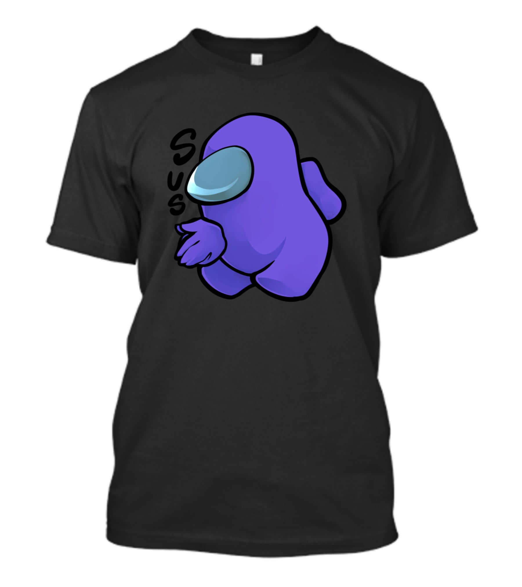 Sus Purple Crewmate Gaming Character T-Shirt