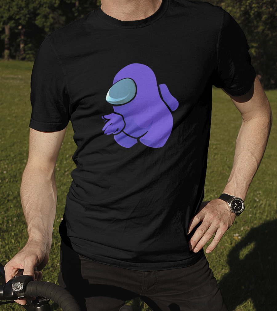 Sus Purple Crewmate Gaming Character T-Shirt