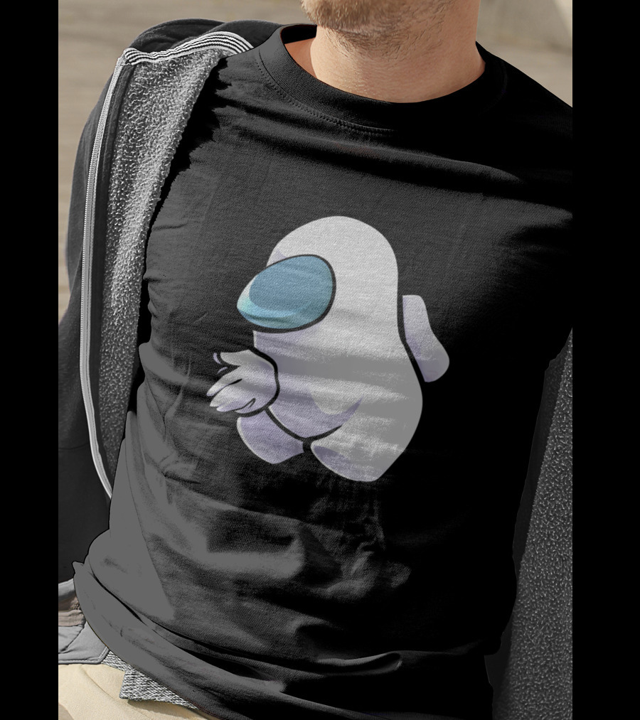 Sus White Among Us Character Crewmate T-Shirt