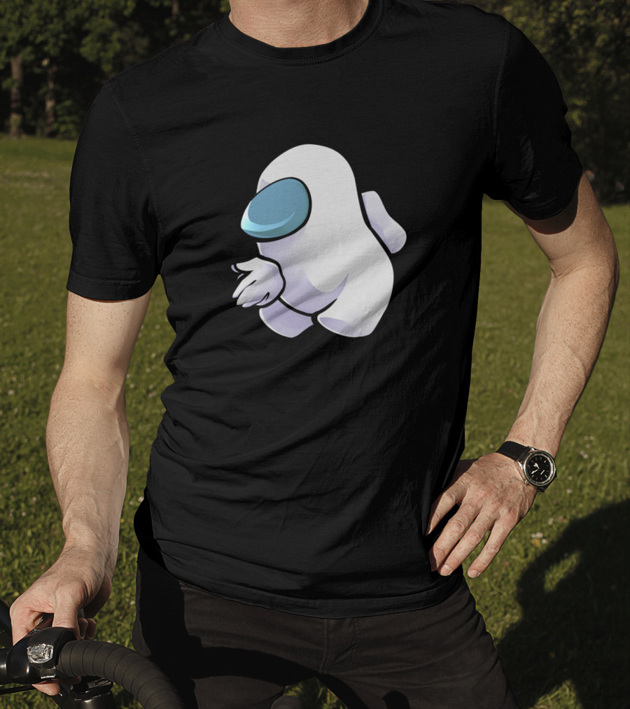 Sus White Among Us Character Crewmate T-Shirt