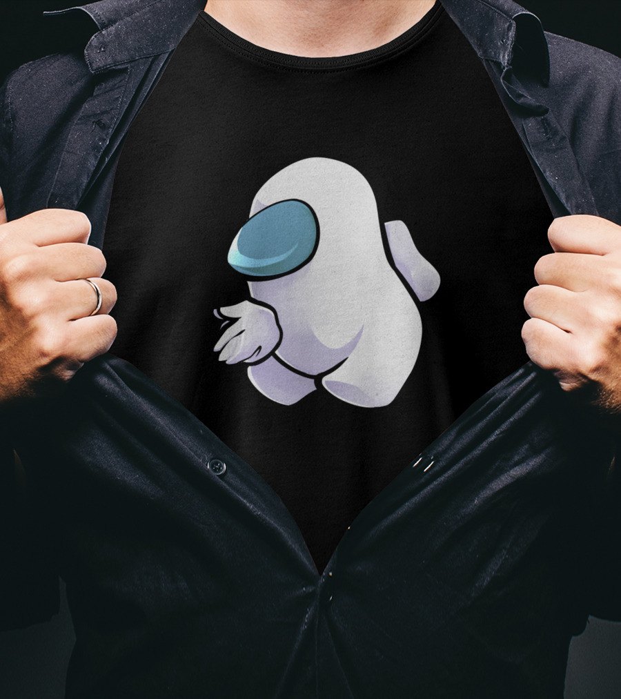 Sus White Among Us Character Crewmate T-Shirt