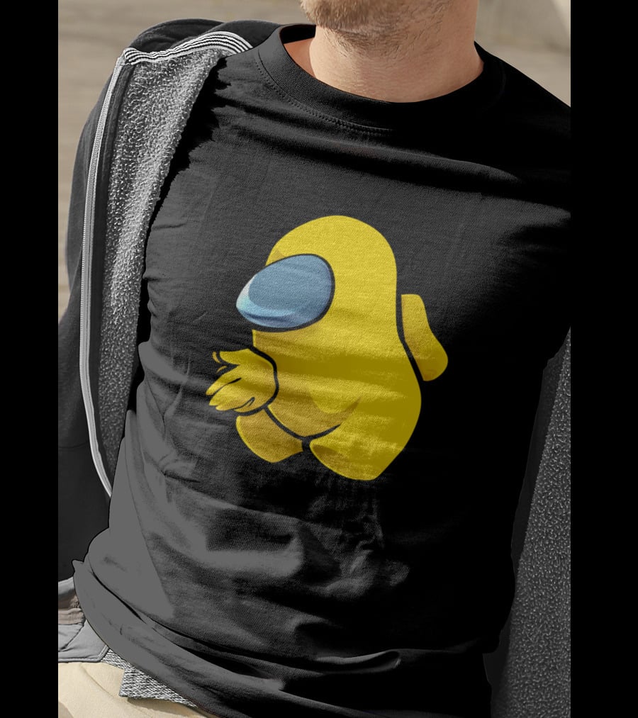 Sus Yellow Among Us Character T-Shirt