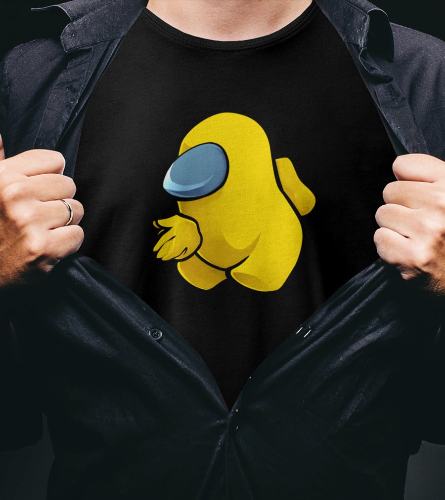 Sus Yellow Among Us Character T-Shirt