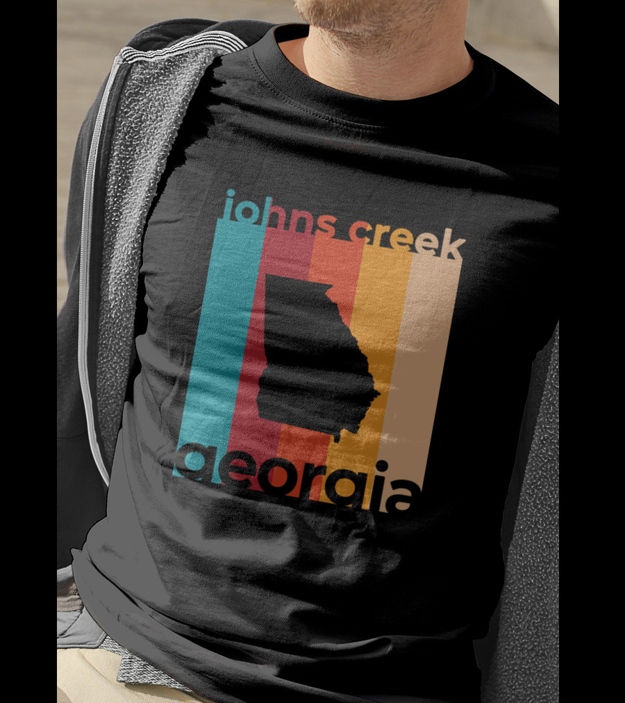 Johns Creek Georgia Retro State T-Shirt