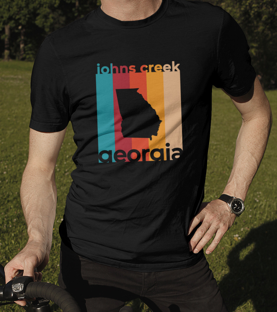 Johns Creek Georgia Retro State T-Shirt