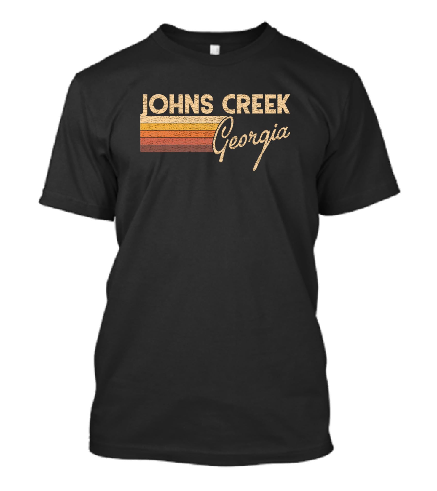 Johns Creek Georgia Vintage Retro Stripe T-Shirt