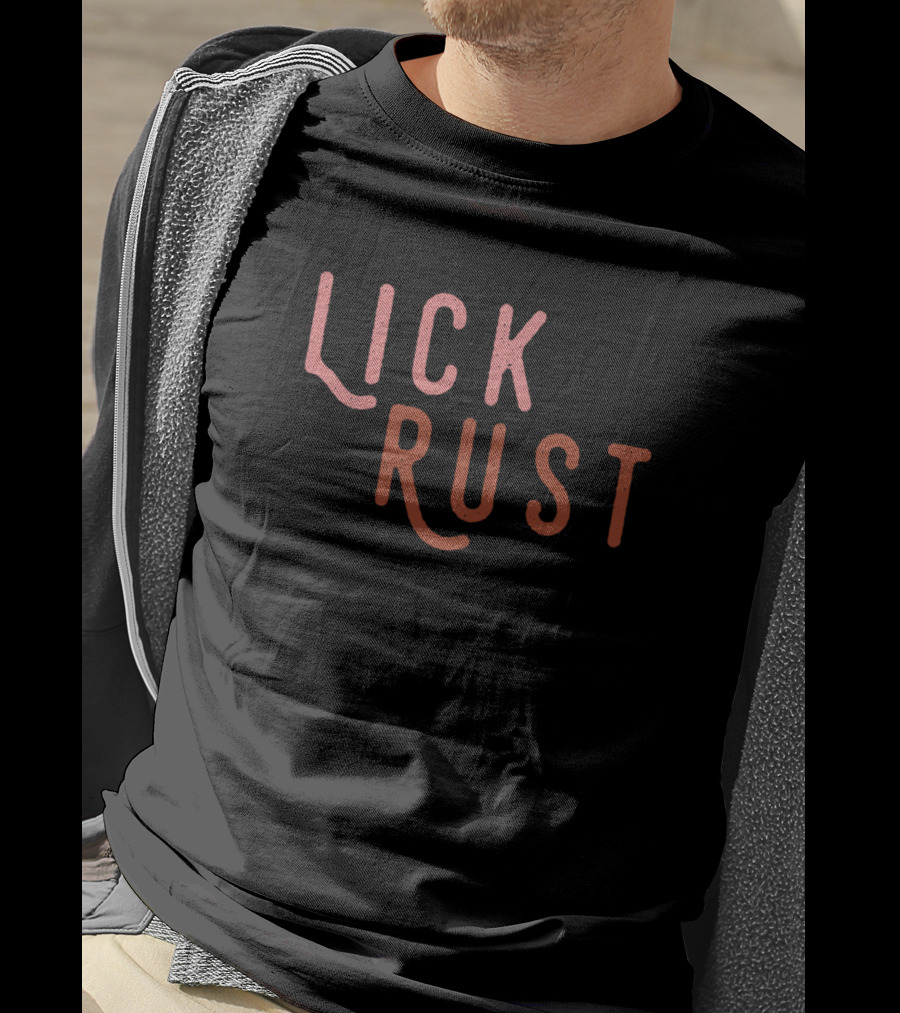Lick Rust Vintage Typography T-Shirt