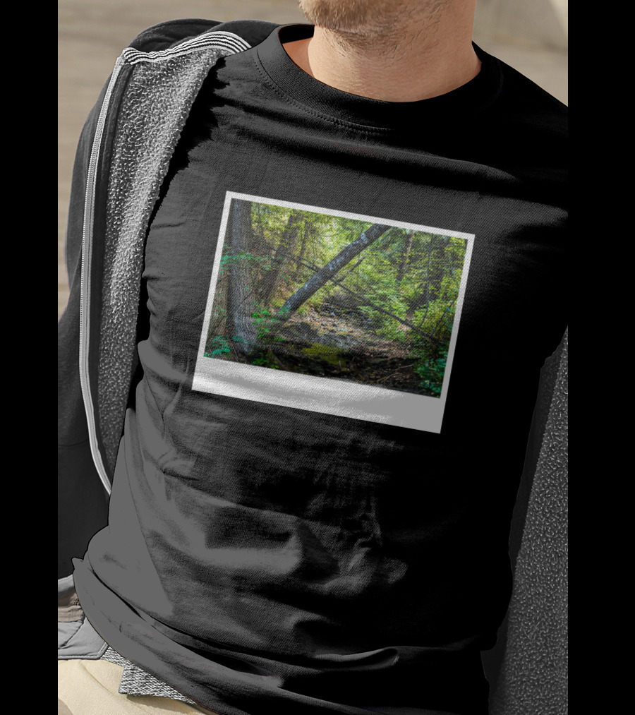 Little Creek Falls Forest Stream Scene T-Shirt