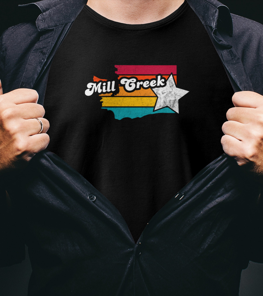 Mill Creek Washington Vintage Stripes Star T-Shirt
