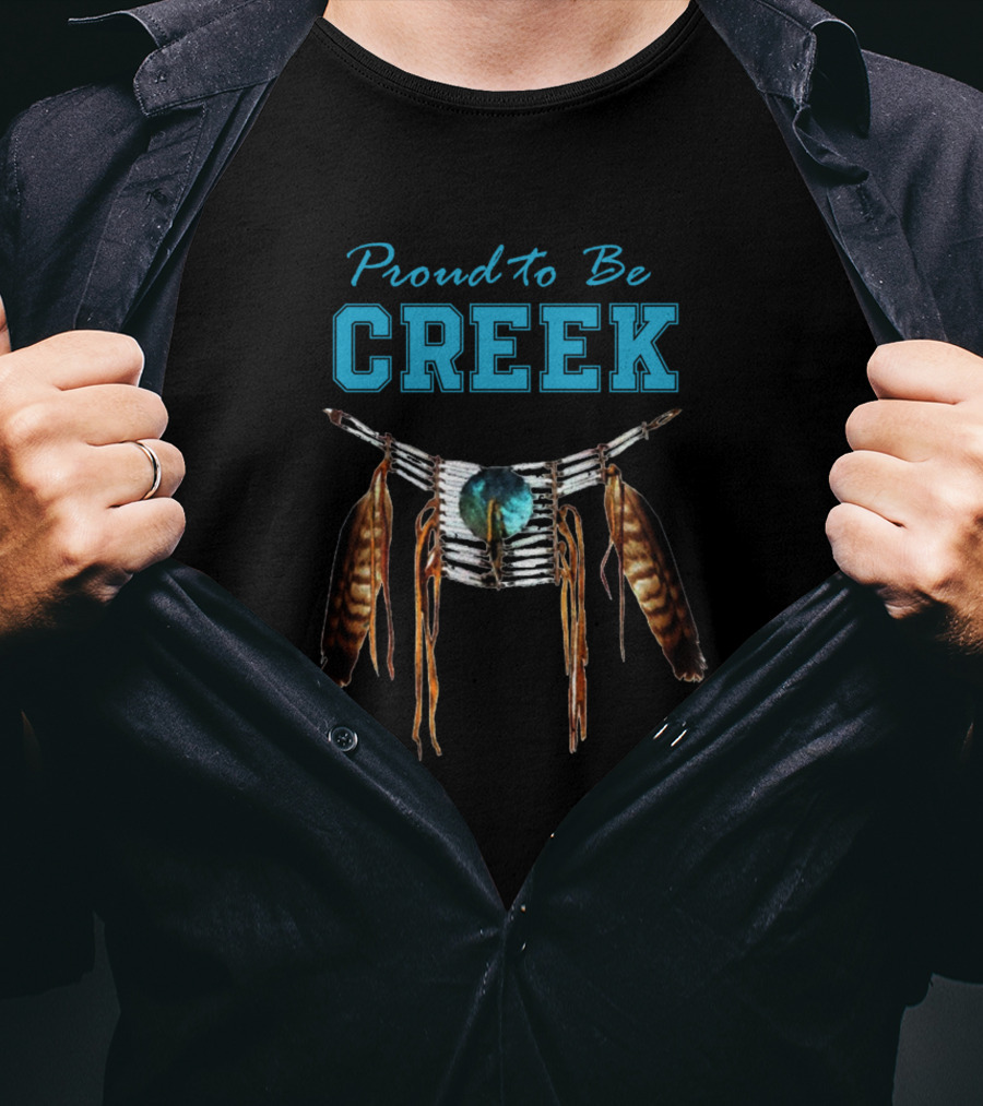 Proud To Be Creek Native American Dreamcatcher T-Shirt