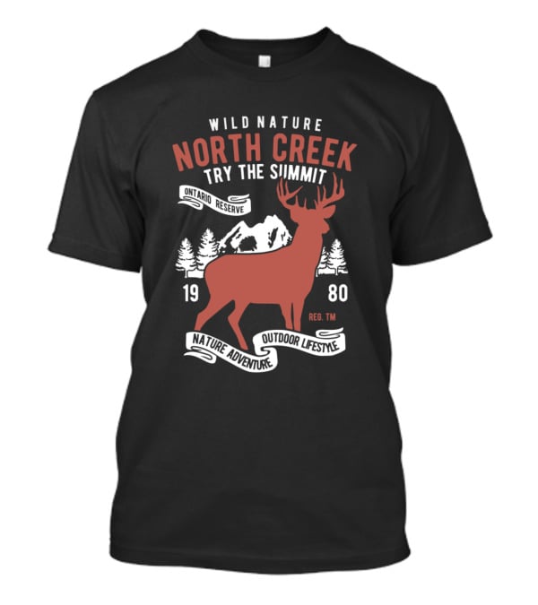 Wild Nature North Creek Try The Summit Ontario Reserve Nature Adventure Outdoor Lifestyle 1980 T-Shirt