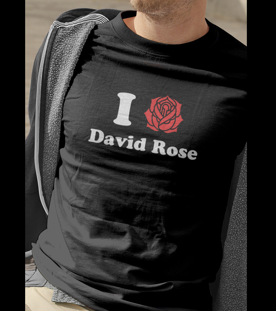 I Love David Rose Red Rose Emblem T-Shirt