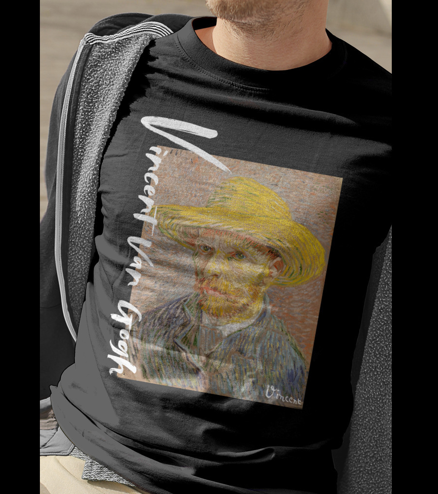 Vincent Van Gogh Self Portrait With Straw Hat Vincent T-Shirt