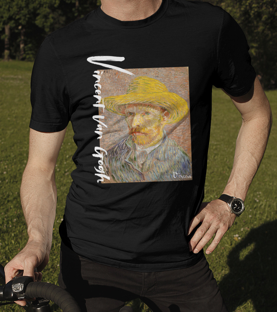 Vincent Van Gogh Self Portrait With Straw Hat Vincent T-Shirt